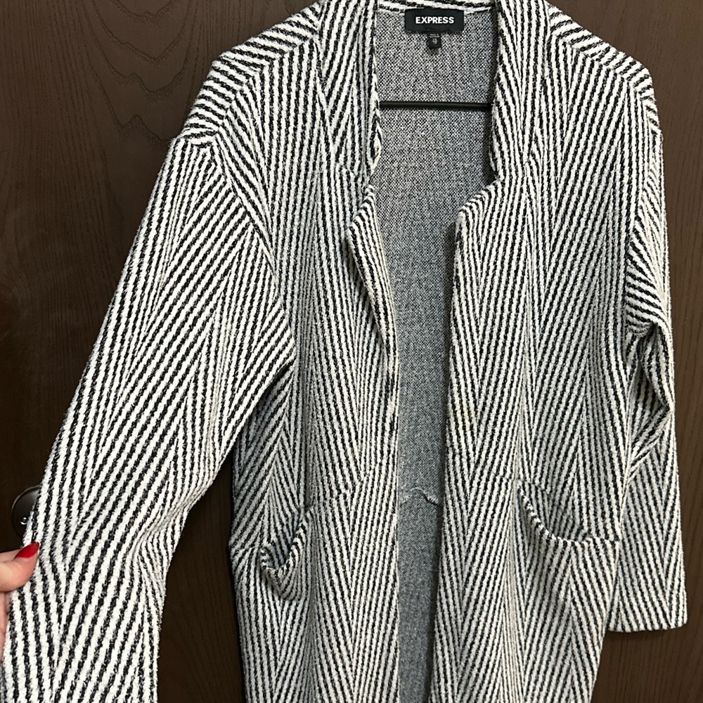 Express Women's Monochrome Striped Blazer